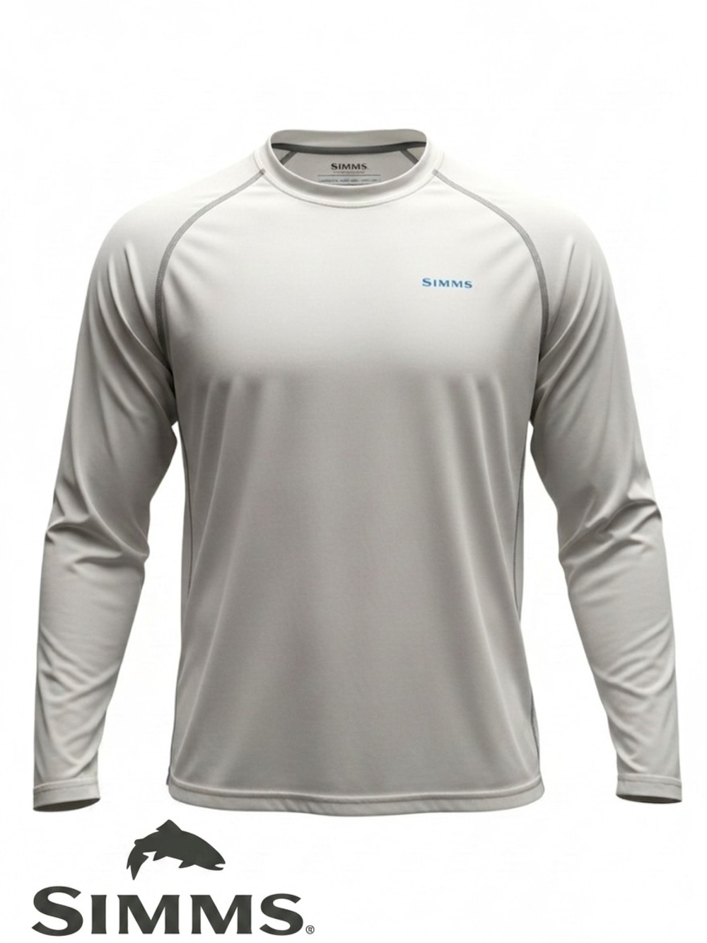 Simms SolarFlex Graphic Shirt Long Sleeve UPF 50 Fishing Performance Size Large - Picture 1 of 9